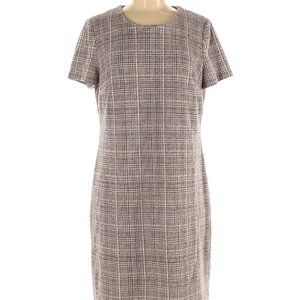SALE Calvin Klein Short Sleeve Plaid Shift Dress